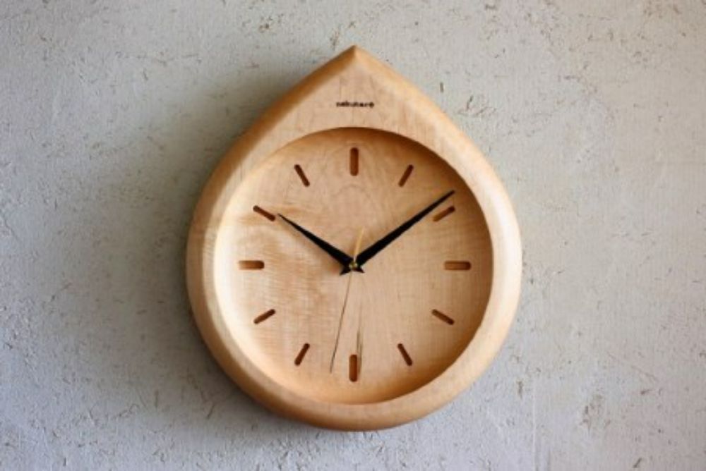 nokutare】 壁掛け時計 （sizuku） 大 飛騨の匠 工芸 ウォールクロック 
