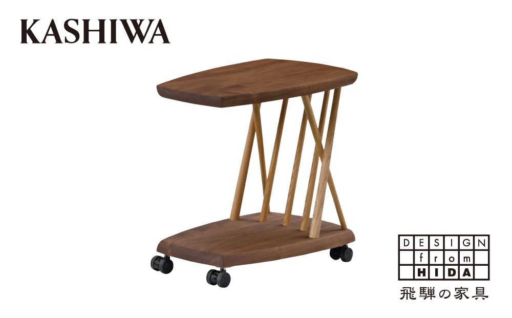 [KASHIWA]CIVIL (シビル) プチテーブル キャスターテーブル サイドテーブル 木製 リビング ナイトテーブル 飛騨の家具