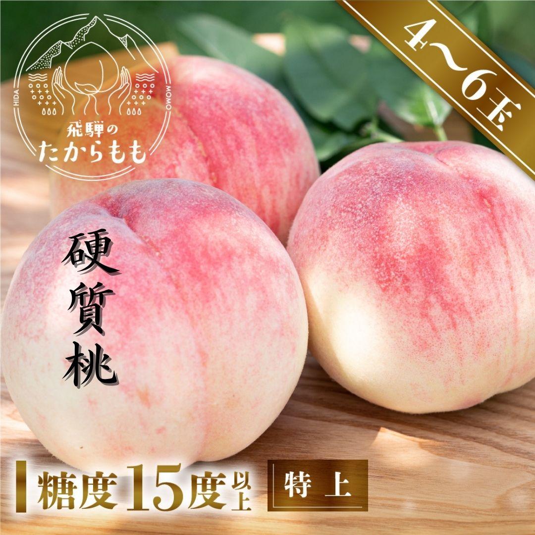 【2026年発送中】飛騨のたから桃 糖度15度以上 硬肉品種 （4-8玉）※8月末～順次お届け | 小箱 桃 贈答用 最高級 甘い 硬い 品種 硬い桃 桃  朝採れ 高級 ギフト 品種お任せ ( 川中島 幸茜 初秋白桃 シーエックス) 飛騨高山 つむぎ果樹園 GH008