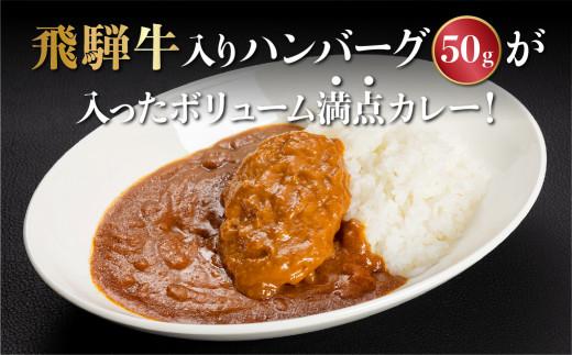 飛騨牛入りハンバーグが入ったレトルトカレー 6食 | 惣菜 温めるだけ おかず レトルト食品 加工品 常備食 お手軽おかず 常温 個包装 レンジ 湯せん 非常食 レトルト 飛騨高山牧場 HG006