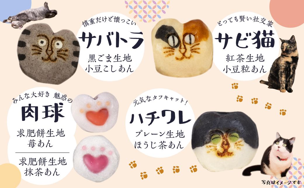 猫子づくし 饅頭 詰合せ 10個入り まんじゅう 猫まんじゅう 詰め合わせ お菓子 お茶請け 贈答 ギフト プレゼント バレンタイン ホワイトデー 母の日 飛騨高山 稲豊園 JW002