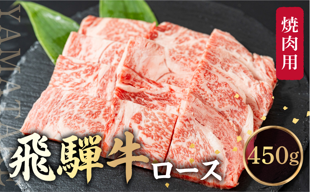 飛騨牛 ロース 焼肉 450ｇ 霜降り ブランド牛     肉 黒毛和牛 飛騨高山 山武商店 LZ010