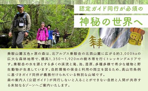 2023・24年度シーズン 乗鞍山麓 秘境「五色ヶ原」トレッキング ロングコース「カモシカコース（所要8時間）」２名分 MK001