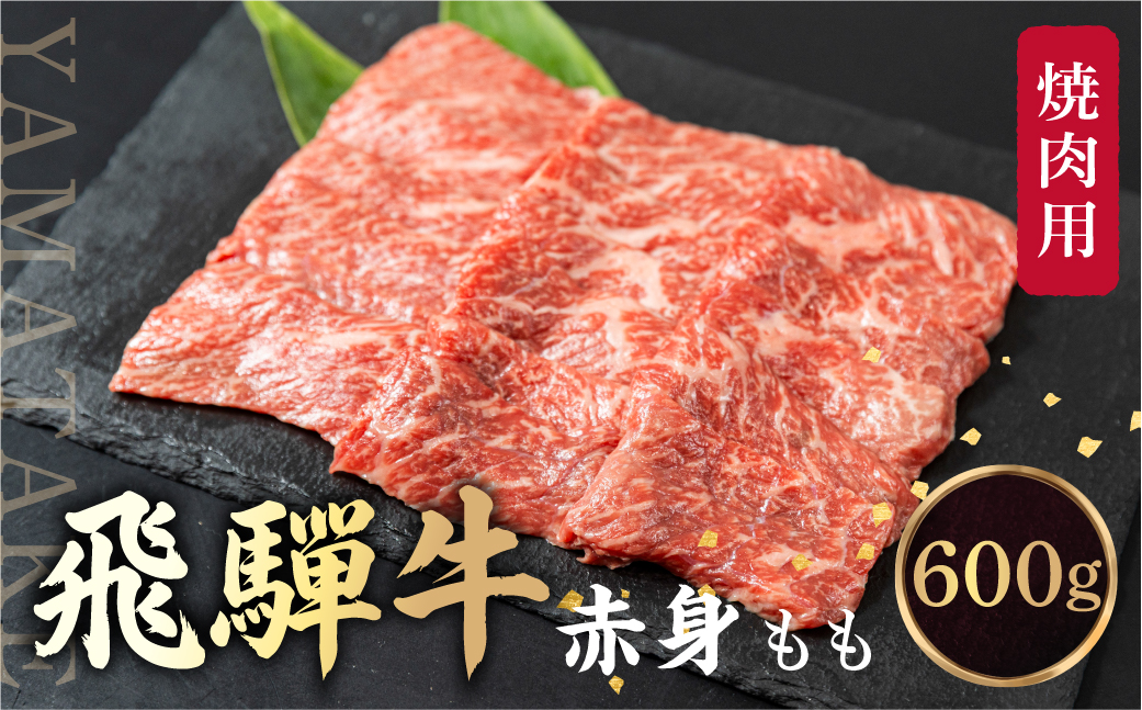 飛騨牛 もも 焼肉用 600ｇ 肉 ブランド牛 黒毛和牛 もも肉    飛騨高山 山武商店 LZ008