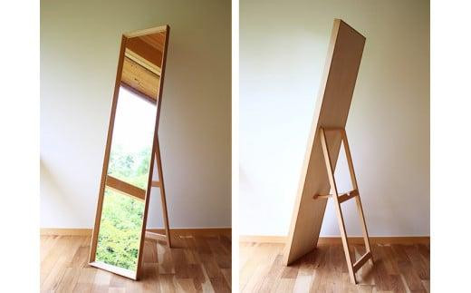 【高島屋選定品】スタンドミラー〔国産材 木製家具〕| 飛騨の家具 木工製品全身鏡 姿見 鏡 ミラー 無垢 木製 おしゃれ 人気 おすすめ 新生活 飛騨高山【オークヴィレッジ】ATOV010