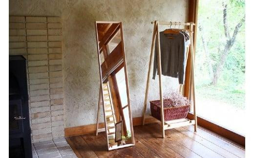 【高島屋選定品】スタンドミラー〔国産材 木製家具〕| 飛騨の家具 木工製品全身鏡 姿見 鏡 ミラー 無垢 木製 おしゃれ 人気 おすすめ 新生活 飛騨高山【オークヴィレッジ】ATOV010
