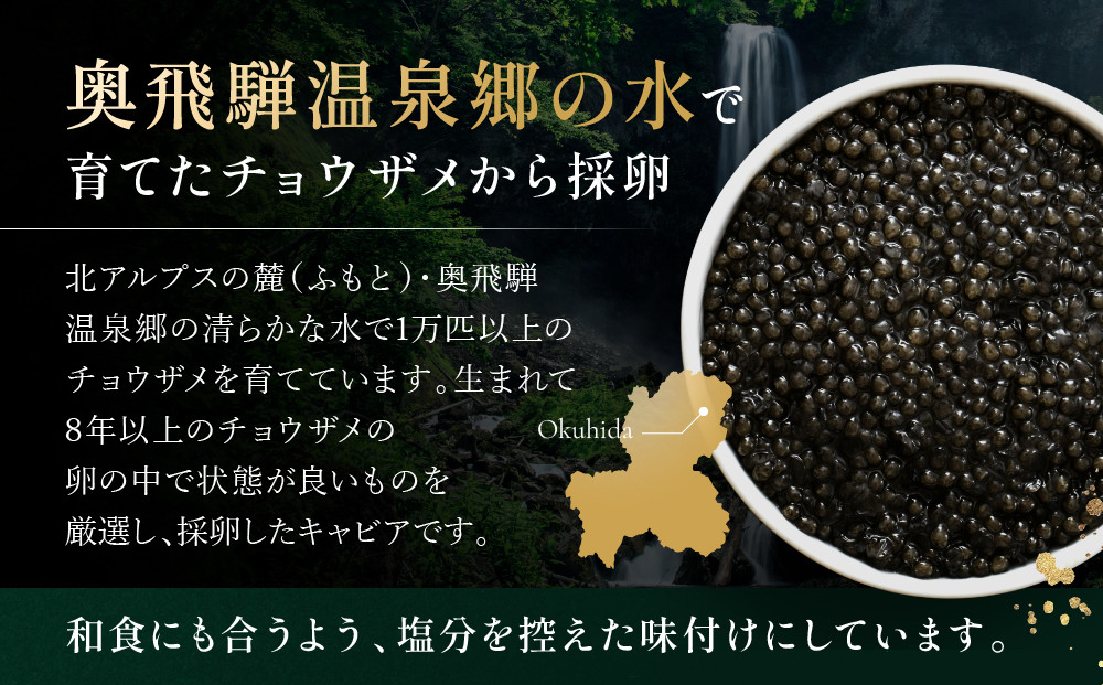 奥飛騨キャビア15g×3個｜焼岳すっぽん 奥飛騨 贈答用 魚卵 日本産 グルメ 高山市 HE002