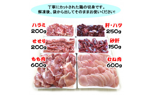 産地直送！恵那どりの鶏焼セット 計2kg（4〜5人前）冷凍 F4N-0454