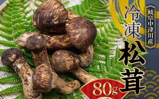 岐阜中津川産 冷凍松茸80g まつたけ きのこ 松茸ご飯 土瓶蒸し お吸い物 瞬間冷凍 真空包装 F4N-1720