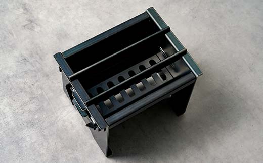 ミニコン炉S（黒皮）＆厚板鉄板 ソロキャン用（スクレーパー、巾着袋付き）のセット F4N-2344