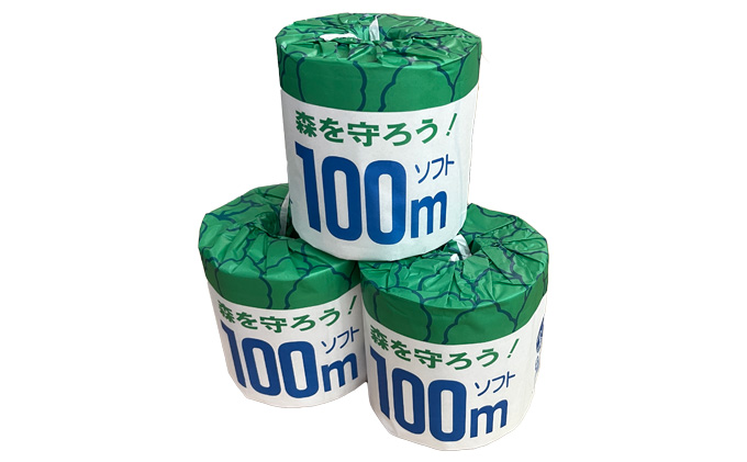 トイレットペーパー100ｍ森を守ろう　30ロール入