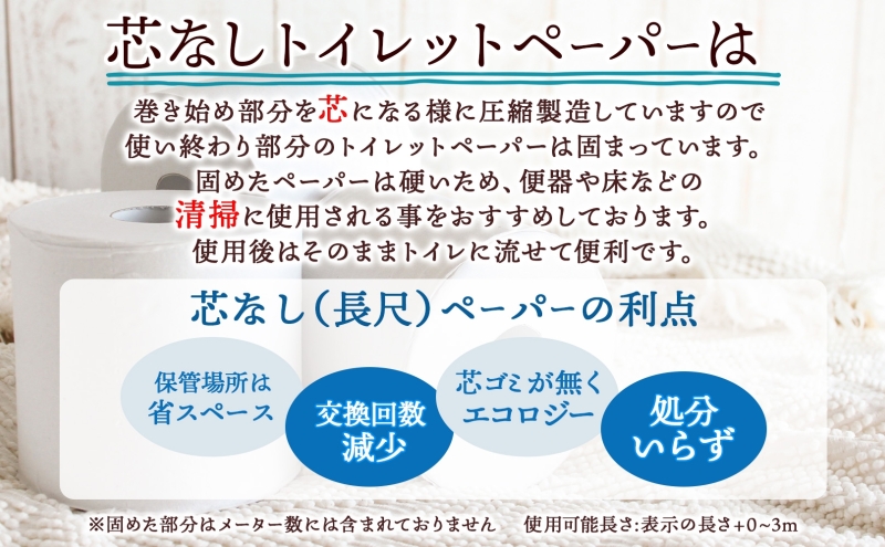 定期便 3ヶ月毎 全3回 芯なし トイレットペーパー 110ｍ シングル 12ロール×6袋 計72ロール 天使の時間 紙 ペーパー 日用品 消耗品 リサイクル 再生紙 無香料 厚手 ソフト トイレ用品 備蓄 ストック 非常用 生活応援 川一製紙 送料無料 岐阜県