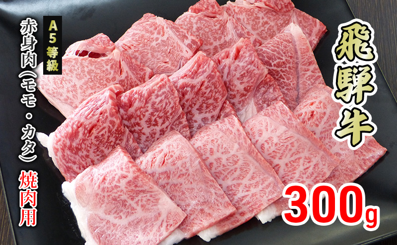 牛肉 飛騨牛 焼き肉 赤身 モモ 又は カタ 300g 黒毛和牛 Ａ5 美味しい お肉 牛 肉 和牛 焼肉 BBQ バーベキュー 【岐阜県美濃市】