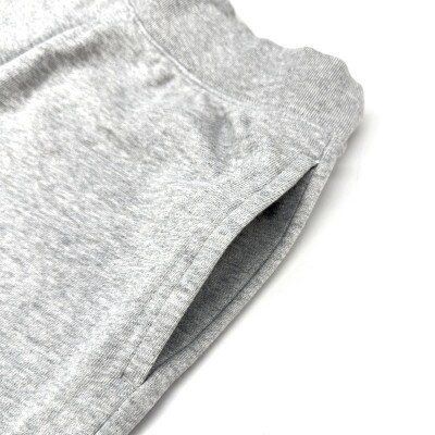 JTTA公認　卓球ユニフォーム【男女兼用:XLサイズ】スウェットゲームハーフパンツ　杢グレー【1667341】