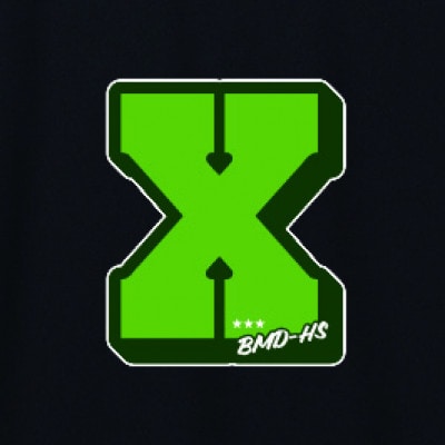 JTTA公認　卓球ユニフォーム【男女兼用(ドライ):XLサイズ】アルファベット　X　ブラック【1589263】