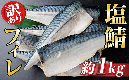 【訳あり】ノルウェー産　塩さば　フィレ　約1kg【配送不可地域：離島】【1694188】