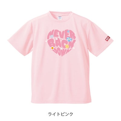 JTTA公認　卓球ユニフォーム【男女兼用(ドライ):Lサイズ】ネバーバックダウンA　ライトピンク【1658780】