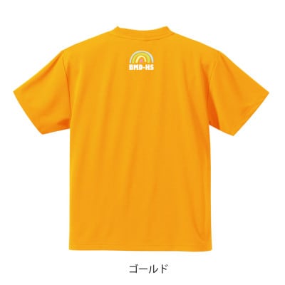 JTTA公認　卓球ユニフォーム【男女兼用(ドライ):Mサイズ】ネバーバックダウンB　ゴールド【1658047】