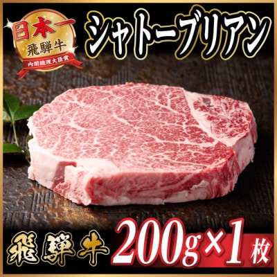 飛騨牛 シャトーブリアン 約200g(約200g×1枚)  黒毛和牛 ステーキ牛肉【配送不可地域：離島】【1733118】