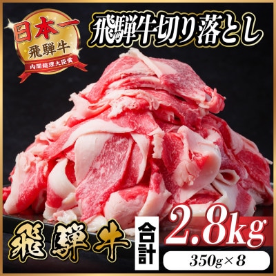 飛騨牛 切り落とし 約2.8kg(約350g×8パック)【冷蔵便】【配送不可地域：離島】【1544103】