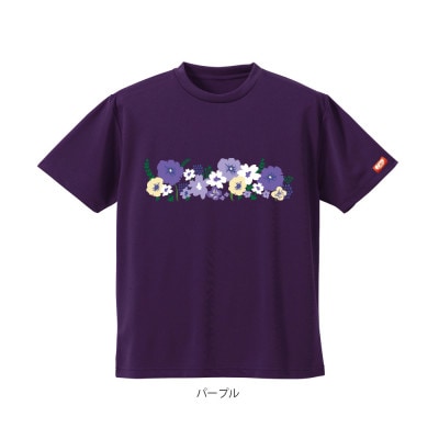 JTTA公認　卓球ユニフォーム【男女兼用(ドライ):Mサイズ】フラワー2　パープル【1671113】