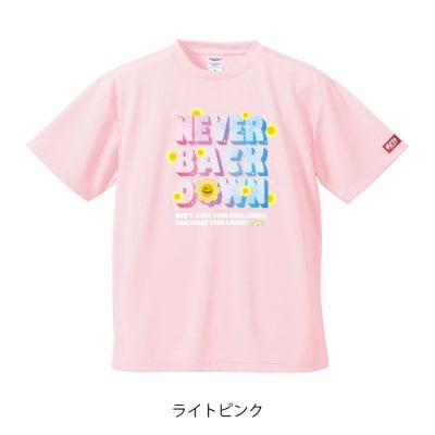 JTTA公認　卓球ユニフォーム【男女兼用(ドライ):150サイズ】ネバーバックダウンB　ライトピンク【1658445】