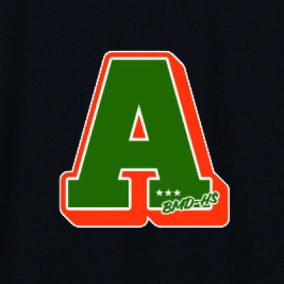 JTTA公認　卓球ユニフォーム【男女兼用(ドライ):XLサイズ】アルファベット　A　ブラック【1589197】