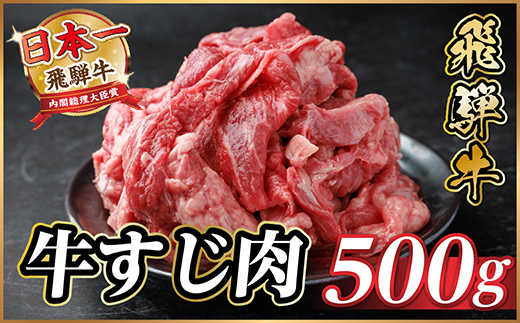 飛騨牛 牛すじ肉 約500g 訳あり【冷蔵便】A4〜A5等級【配送不可地域：離島】【1634455】