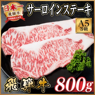 飛騨牛 A5等級 サーロインステーキ 800g 黒毛和牛(ステーキ・焼肉・BBQ用)【配送不可地域：離島】【1754697】
