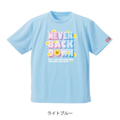 JTTA公認　卓球ユニフォーム【男女兼用(ドライ):Mサイズ】ネバーバックダウンB　ライトブルー【1658138】