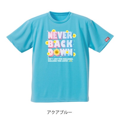 JTTA公認　卓球ユニフォーム【男女兼用(ドライ):Sサイズ】ネバーバックダウンB　アクアブルー【1658107】