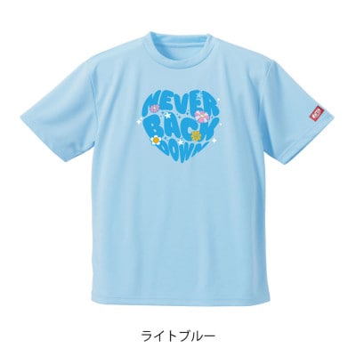 JTTA公認　卓球ユニフォーム【男女兼用(ドライ):Lサイズ】ネバーバックダウンA　ライトブルー【1658734】