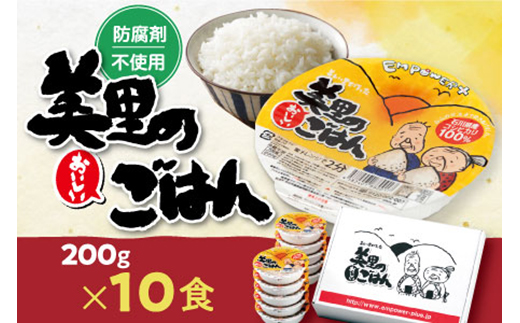 美里のおいしいごはん(コシヒカリ100%使用)　200g入×8個　防腐剤不使用　パックご飯【1668606】