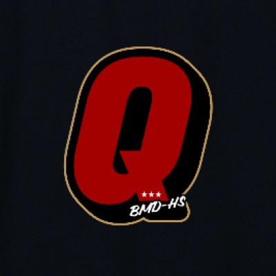 JTTA公認　卓球ユニフォーム【男女兼用(ドライ):XLサイズ】アルファベット　Q　ブラック【1589253】