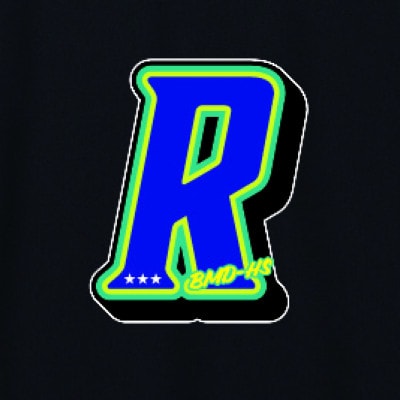 JTTA公認　卓球ユニフォーム【男女兼用(ドライ):XLサイズ】アルファベット　R　ブラック【1589254】