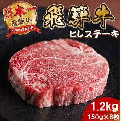 飛騨牛 ヒレステーキ1.2kg(150g×8枚) 養老ミート 贈答【配送不可地域：離島】【1746400】