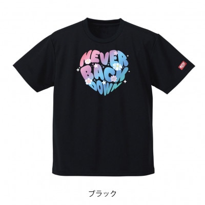 JTTA公認　卓球ユニフォーム【男女兼用(ドライ):Mサイズ】ネバーバックダウンA　ブラック【1658517】