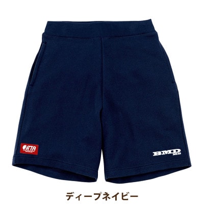 JTTA公認　卓球ユニフォーム【男女兼用:XLサイズ】スウェットゲームハーフパンツ　ディープネイビー【1667384】