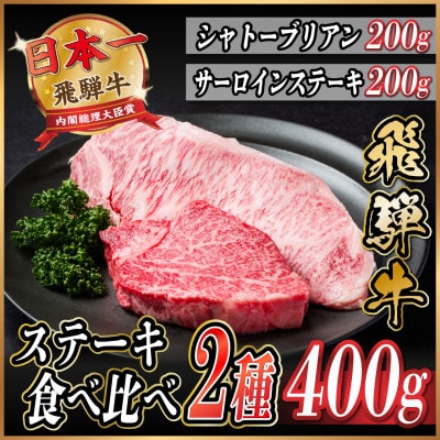 飛騨牛　ステーキ2種食べ比べセット　計400g【配送不可地域：離島】【1530605】