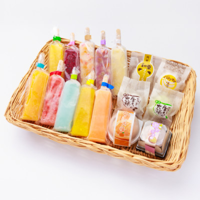 シャリッ!!と葛バー&いっぺん食べてみや〜!!生クリーム大福・フルーツ大福セット【配送不可地域：離島】【1483355】