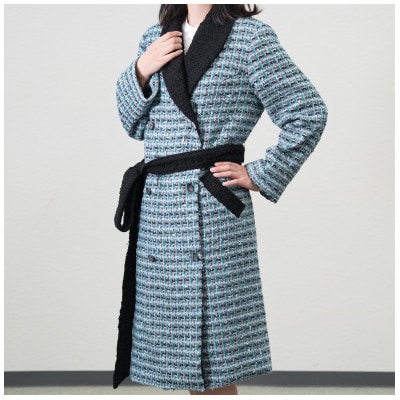 ファンシーツイードコート(グリーン×ブラック)【1688373】