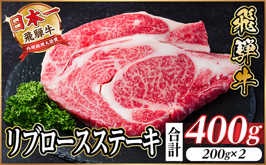 【12/20ご入金分まで年内発送】飛騨牛　リブロース　ステーキ　400g【配送不可地域：離島】【1487348】