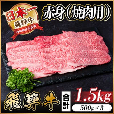 飛騨牛 赤身(焼肉用)1.5kg【配送不可地域：離島】【1543759】