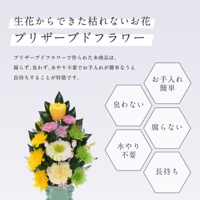 プリザーブドフラワー 仏花 お仏壇用 【陽葵(イエロー)】【1744920】