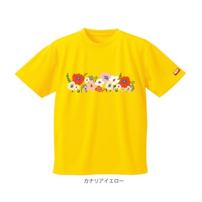 JTTA公認　卓球ユニフォーム【男女兼用(ドライ):Mサイズ】フラワー2　カナリアイエロー【1673823】