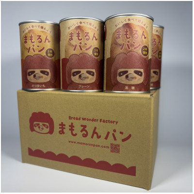 まもるんパン　2年保管6缶セット　1箱　(プレーン・さつまいも・黒糖)【1557235】