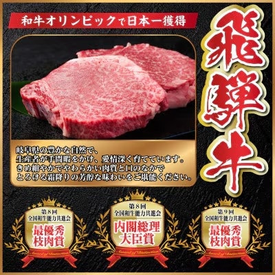 飛騨牛 シャトーブリアン 約400g(約200g×2枚)  黒毛和牛 ステーキ牛肉【配送不可地域：離島】【1733119】