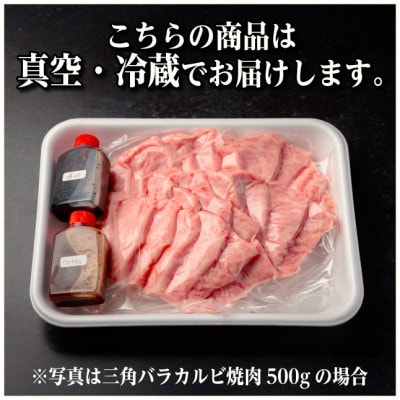 飛騨牛 三角バラカルビ焼肉 600g(300g×2)タレ付き BBQ用 小分け【配送不可地域：離島】【1746326】