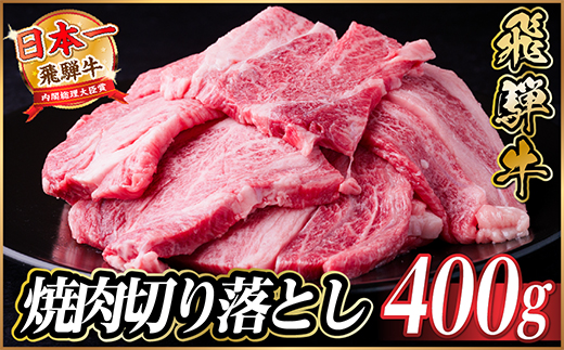 飛騨牛 焼肉切り落とし 約400g タレ付き 訳あり【冷蔵便】カルビ・ロースなど【配送不可地域：離島】【1721950】