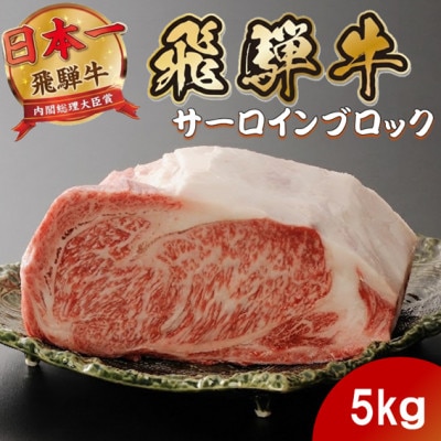 飛騨牛 サーロインブロック5kg (焼肉・ステーキ・すき焼きしゃぶしゃぶ用) 養老ミート【配送不可地域：離島】【1746390】